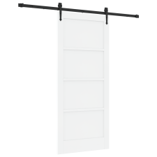 vidaXL Csúszóajtó alkatrészekkel Fehér 86x198.5 cm Masszív Fenyőfa (3333735) építőanyag