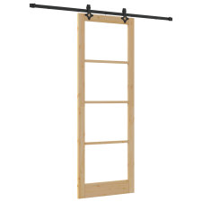 vidaXL Csúszóajtó Felszerelés Készlet 83x232 cm Tömör Fenyő (3332309) nyílászáró