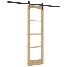 vidaXL Csúszóajtó Felszerelési Szett 61x198.5 cm Tömör Fenyőből (3332377) nyílászáró
