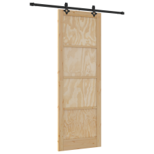 vidaXL Csúszóajtó Hardver Készlettel 83x232 cm Masszív Fenyő (3333508) építőanyag