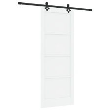 vidaXL csúszóajtó hardver készlettel Fehér 83x211 cm Szilárd Fa Fenyő (3333507) nyílászáró