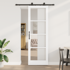 vidaXL Csúszóajtó Hardver Készlettel 'ORKDAL'Fehér 78x232 cm nyílászáró