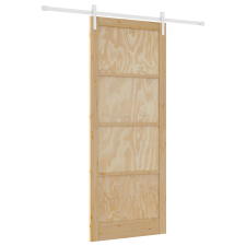 vidaXL Csúszóajtó Hardver Szett 93x232 cm Szilárd Fenyőből (3333266) nyílászáró