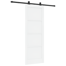 vidaXL csúszóajtó hardverkészlettel Fehér 78x211 cm Szilárd fa fenyő (3333333) nyílászáró