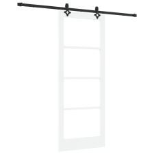 vidaXL Csúszóajtó hardverrel Fehér 83x211 cm Tömör fenyő (3332308) nyílászáró