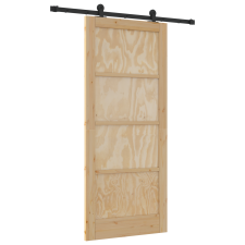 vidaXL Csúszóajtó Hardware szettel "ORKDAL" Tömbfa fenyő (3333454) nyílászáró