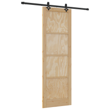 vidaXL csúszóajtó kiegészítőkkel 78x232 cm Szilárd fa fenyő (3333502) nyílászáró