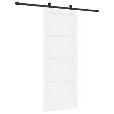 vidaXL Csúszóajtó Szerelő Készlettel Fehér 83x211 cm Masszív Fa Fenyő (3333367) építőanyag