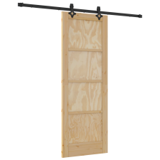 vidaXL Csúszóajtó Szerelvény Szett 73.5x198.5 cm Szilárd Fenyő (3333522) nyílászáró