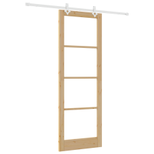 vidaXL csúszóajtó szett 83x232 cm szilárd fenyőfa (3332253) építőanyag