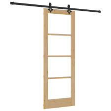 vidaXL Csúszóajtó vasalattal 73.5x198.5 cm Szilárd fa fenyő (3332295) nyílászáró
