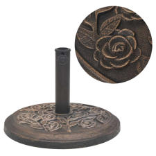 vidaXL Dekoratív Napernyőtalp - Bronz Gyanta - Rózsás Díszítés - 45,5cm kerti bútor