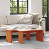 vidaXL Dohányzóasztal 2 pcs Viaszbarna 100 x 69 x 35.5 cm