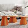 vidaXL Dohányzóasztal 3 pcs Viaszbarna 49 x 49 x 30 cm Tömör fenyőfa