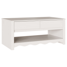 vidaXL Dohányzóasztal ""DRAMMEN"" Fehér 99x55x45 cm Szilárd Fenyő (42003045) bútor