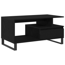 vidaXL Dohányzóasztal Fekete Tölgy 90x49x45 cm Mérnöki Fa (862969) bútor
