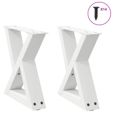 vidaXL dohányzóasztal lábak 2 db Fehér 40x(30-31,3) cm Acél bútor