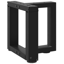 vidaXL dohányzóasztal lábak T-alakú 2 db Fekete 30x25x(30-31) cm acél bútor
