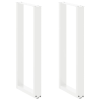 vidaXL Dohányzóasztal lábak U alakú 2 db fehér 40x(100-101) cm acél