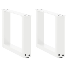 vidaXL Dohányzóasztal lábak U alakú 2 db Fehér 40x(30-31) cm Acél bútor