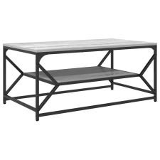 vidaXL Dohányzóasztal Polccal Szürke Sonoma 90x50x40 cm Műgyanta Fa (868234) bútor