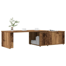 vidaXL dohányzóasztal Régi fa 150x50x35 cm Gépelt fa bútor