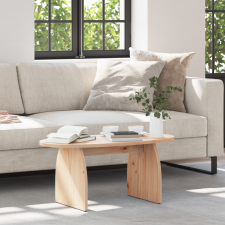 vidaXL Dohányzóasztal Természetes 80 x 40 x 35 cm Tömör fenyőfa bútor