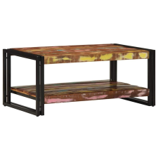 vidaXL dohányzóasztal többszínű 90x50x38cm tömörfa újrahasznosított fa bútor