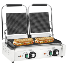 vidaXL dupla kontaktgrill rozsdamentes acélból 3600 W 58 x 41 x 19 cm konyhai eszköz