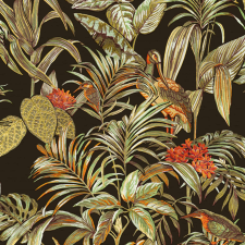 vidaXL DUTCH WALLCOVERINGS fekete paradicsommadaras tapéta tapéta, díszléc és más dekoráció