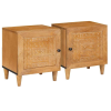 vidaXL Éjjeli asztal 2 pcs Világosbarna 40 x 33 x 46 cm tömör mangófa