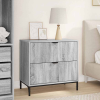 vidaXL Éjjeli asztal fiókkal Szürke sonoma 63.5 x 36 x 61 cm Faanyag