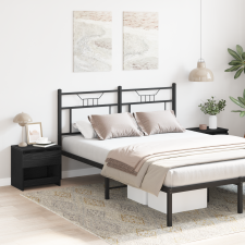 vidaXL Éjjeli szekrények 2 db Fekete tölgy 40x30x39 cm Műgyanta bútor