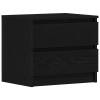 vidaXL Éjjeli szekrények 2 db, fekete tölgy színben, 50x40x43,5 cm, mérnöki fa (862612)