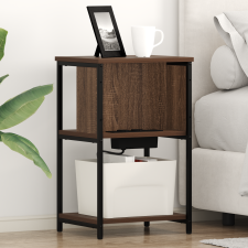 vidaXL Éjjeliszekrény 2 pcs barna tölgy 38 x 31 x 61 cm Faanyag bútor