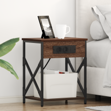 vidaXL Éjjeliszekrény 2 pcs Barna tölgy 41 x 31 x 51 cm Faanyag bútor