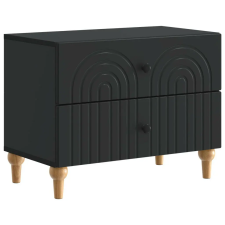 vidaXL Éjjeliszekrény fiókkal Fekete 62 x 34,5 x 48 cm Szerelt Fa bútor