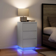 vidaXL éjjeliszekrény LED világítással Fehér 38x34x50 cm 38x34x65 cm bútor