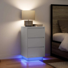 vidaXL éjjeliszekrény LED világítással Fehér 38x34x50 cm 38x34x65 cm bútor
