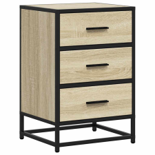 vidaXL éjjeliszekrény Sonoma tölgy 40x34,5x60 cm Gépi fa és fém (848720) bútor