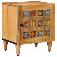 vidaXL Éjjeliszekrény Természetes 40 x 33,5 x 46 cm Tömör Mangófát bútor