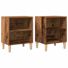 vidaXL éjjeliszekrények 2 db Régi fa 40x30x50 cm Gépesített fa (856417) bútor
