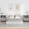 vidaXL Éjjeliszekrények 2 pcs Beton szürke 49 x 36 x 61 cm Faanyag