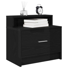 vidaXL éjjeliszekrények fiókos 2 db fekete tölgy 51 x 31 x 47 cm bútor