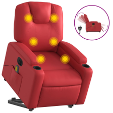 vidaXL elektromos bordó műbőr felállást segítő dönthető masszázsfotel (3204456) masszázsfotel