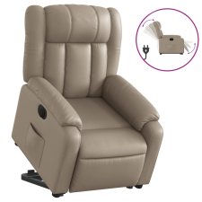 vidaXL elektromos cappuccino műbőr felállást segítő dönthető fotel (3205284) bútor