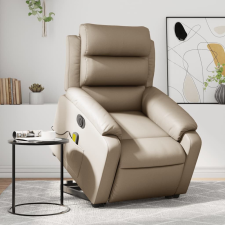 vidaXL elektromos cappuccino műbőr felállást segítő masszázsfotel masszázsfotel