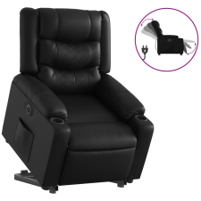 vidaXL elektromos fekete műbőr felállást segítő dönthető fotel (3206559) bútor
