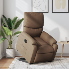 vidaXL elektromos felállást segítő barna szövet dönthető fotel bútor