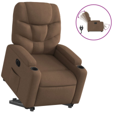 vidaXL elektromos felállást segítő barna szövet dönthető fotel (3204624) bútor